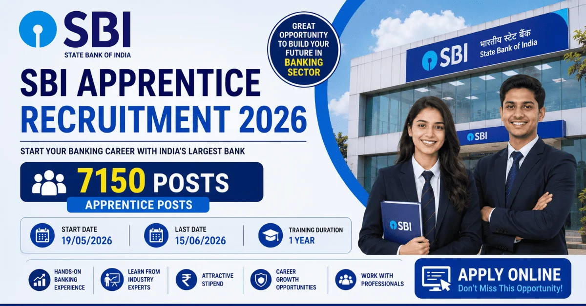 SBI Apprentice Recruitment 2026: 7150 Posts - Last Date Extended
